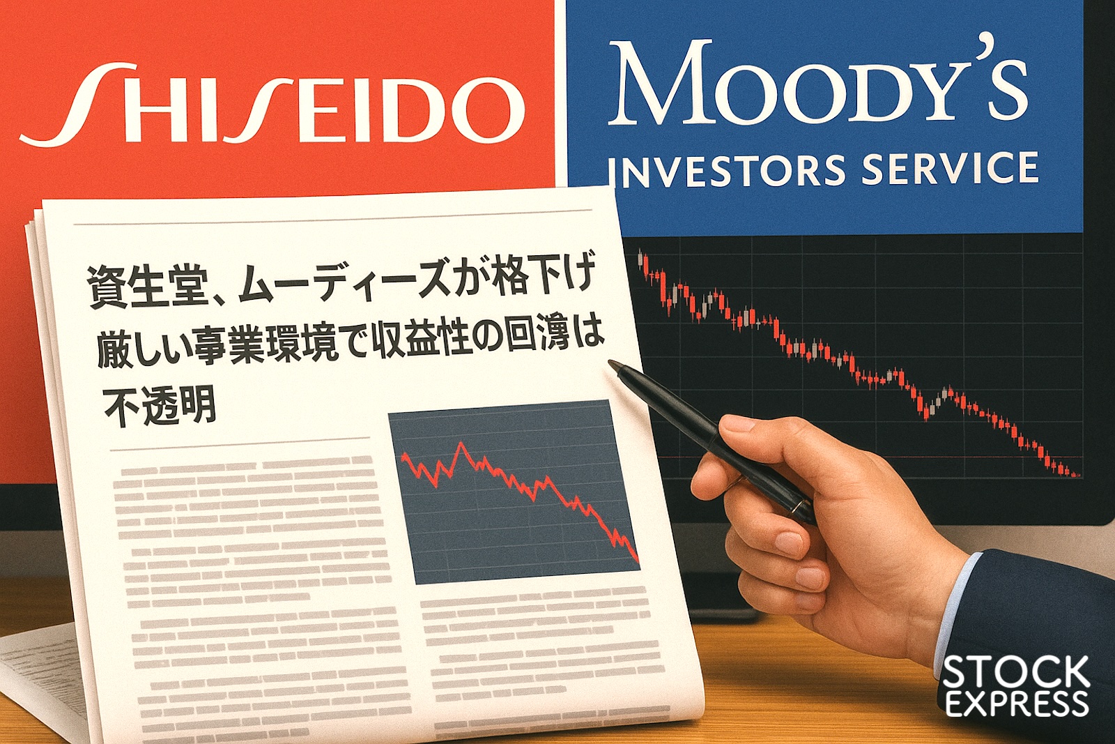 資生堂、ムーディーズが格下げ 厳しい事業環境で収益性の回復は不透明 | STOCK EXPRESS