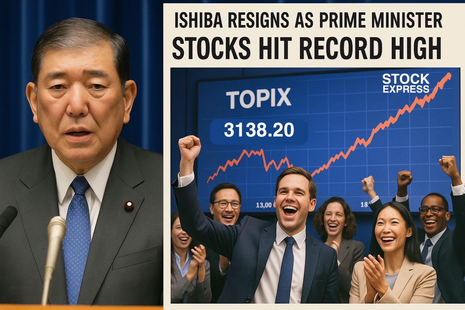 石破首相辞任で株価最高値