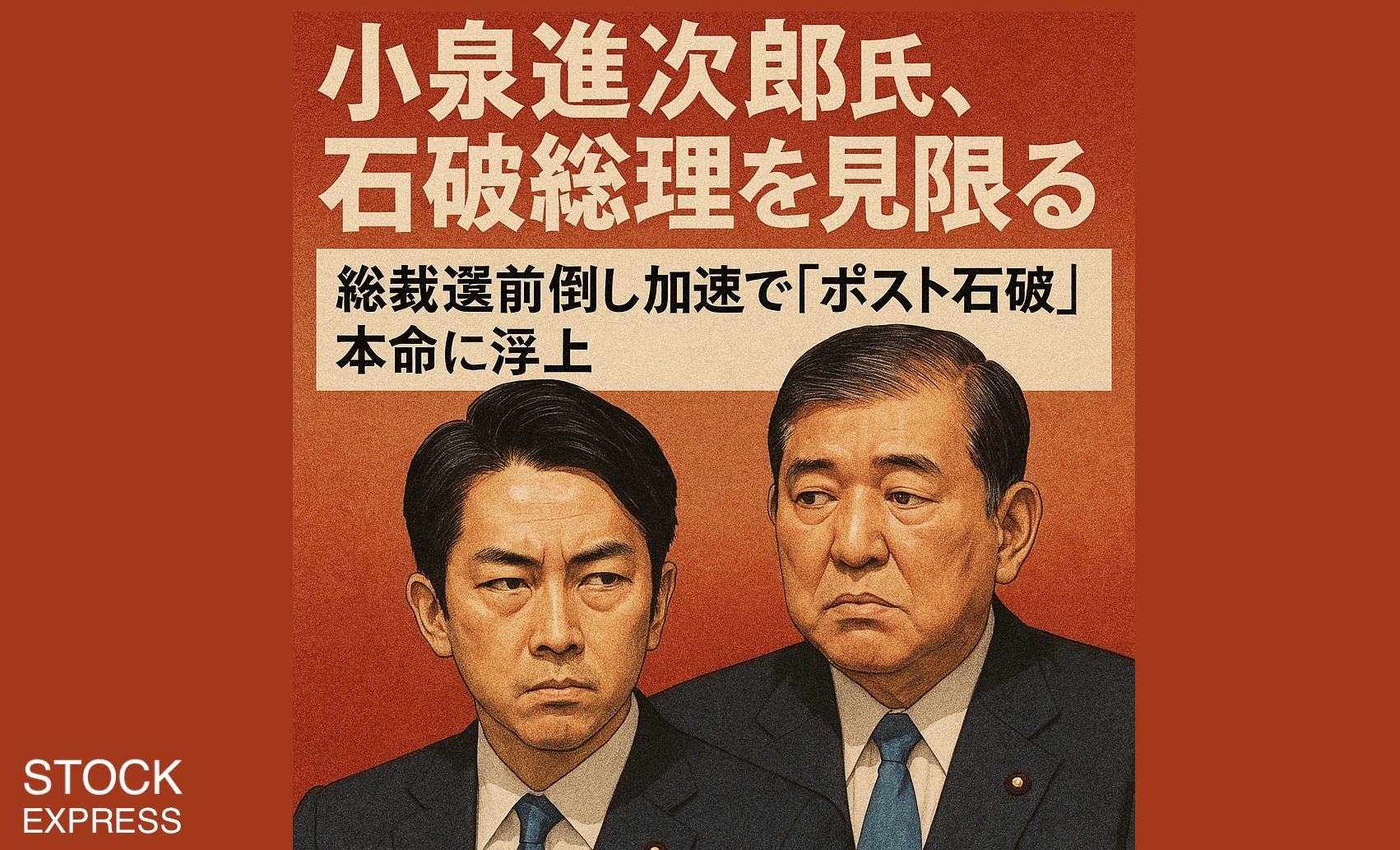 小泉進次郎、石破総理を見限る！？総裁選前倒し加速で「ポスト石破」本命に浮上