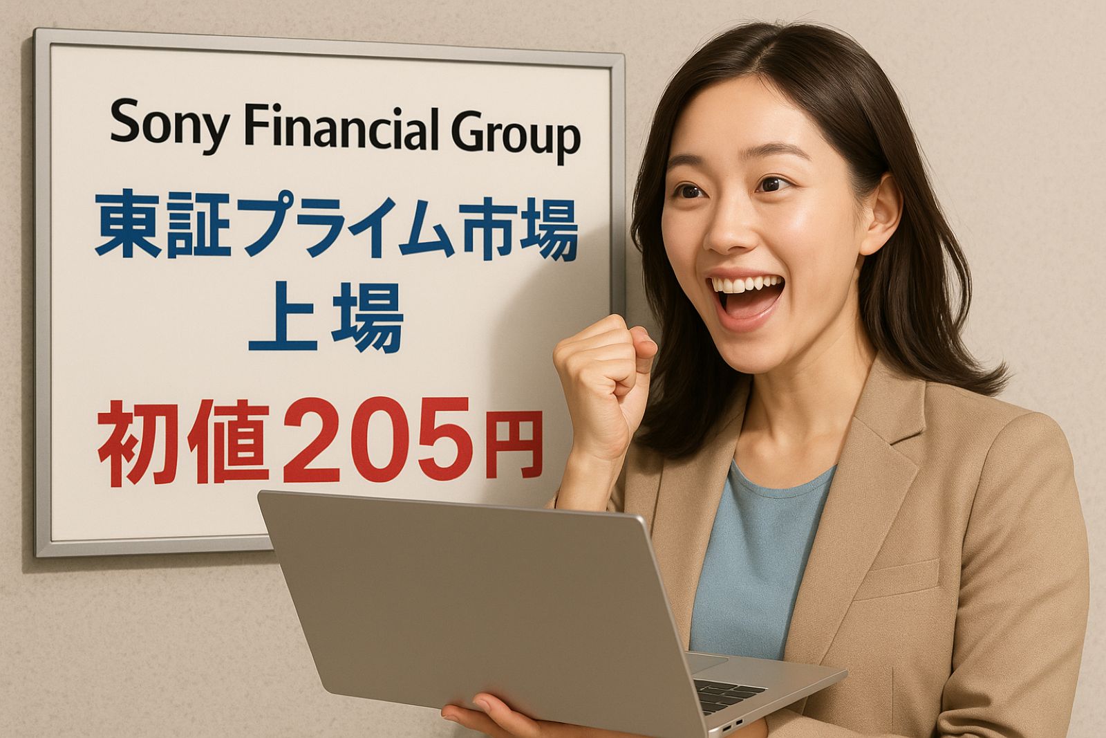 ソニーフィナンシャルグループ、東証プライム市場に上場！初値205円、金融事業の独自拡大に期待