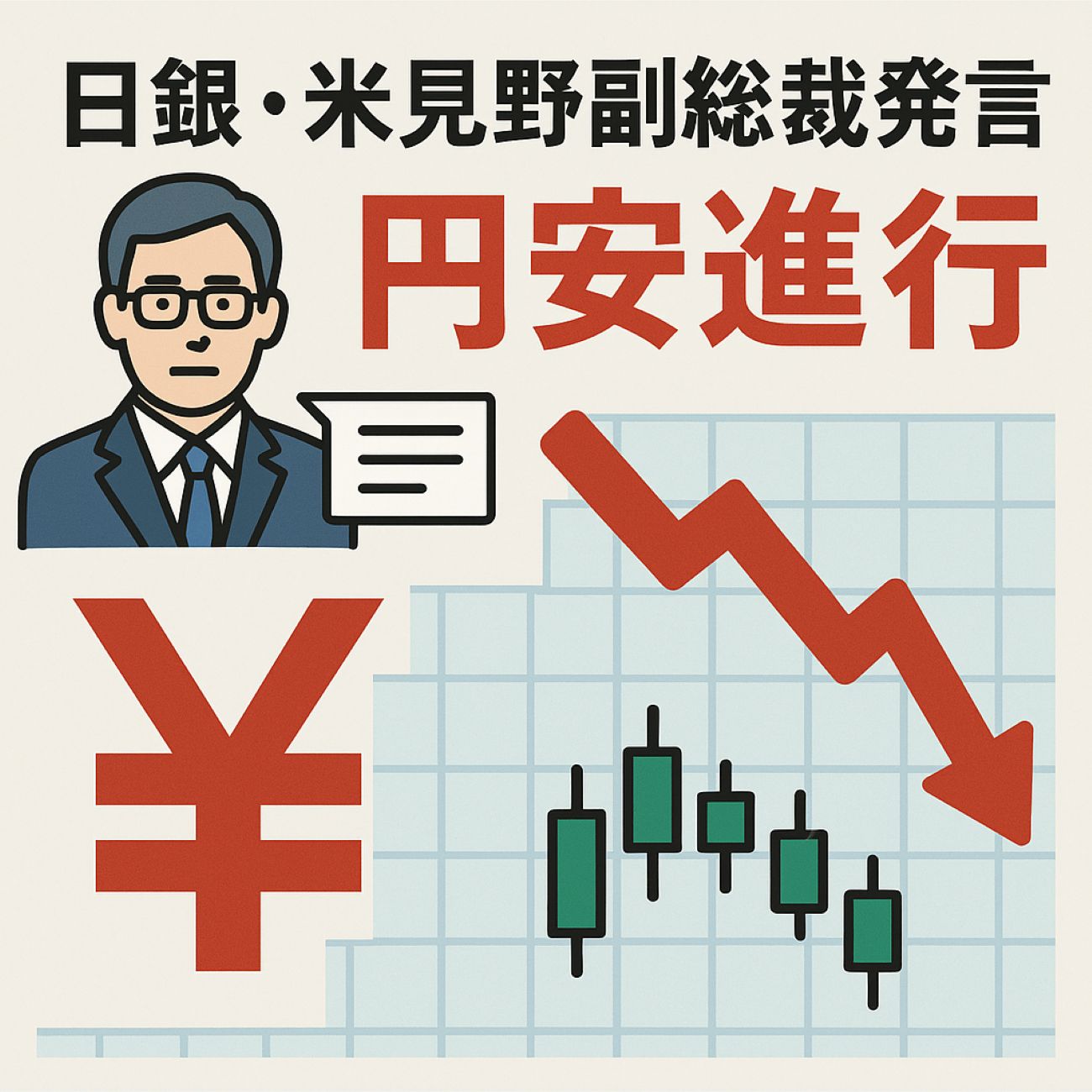 日銀・氷見野副総裁発言で円安進行