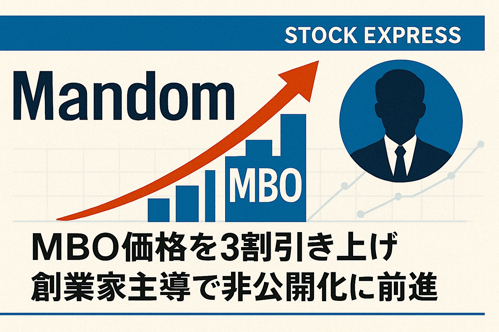 マンダム、MBO価格を3割引き上げ！創業家主導で非公開化に前進