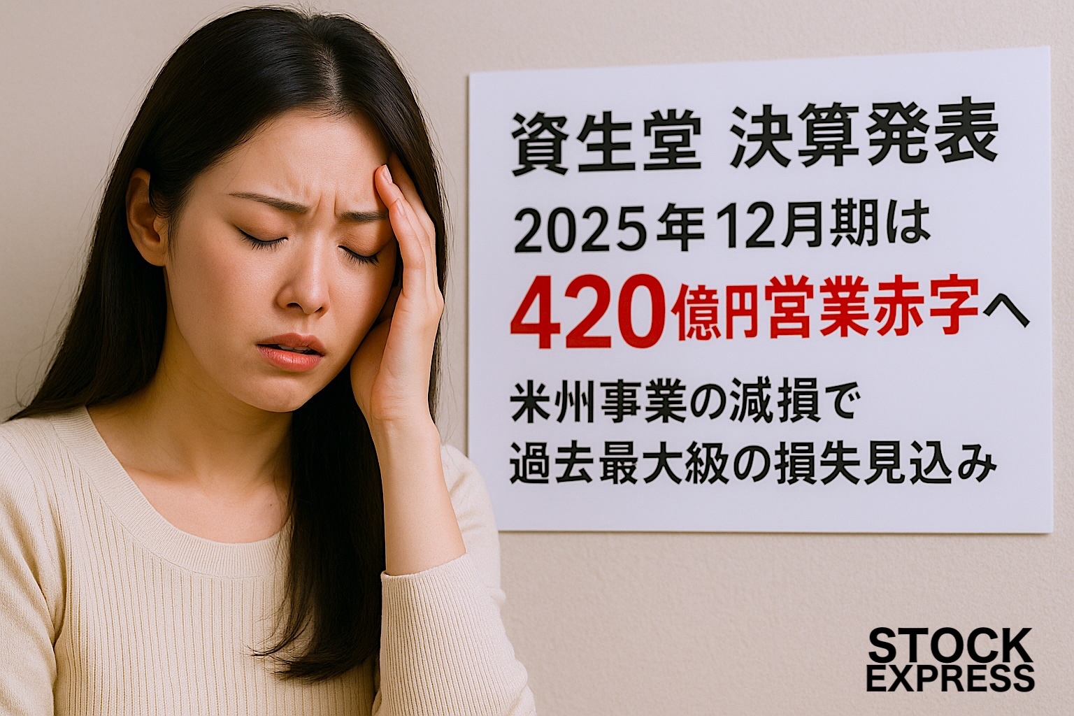 【資生堂 決算発表】2025年12月期は420億円営業赤字へ！米州事業の減損で過去最大級の損失見込み