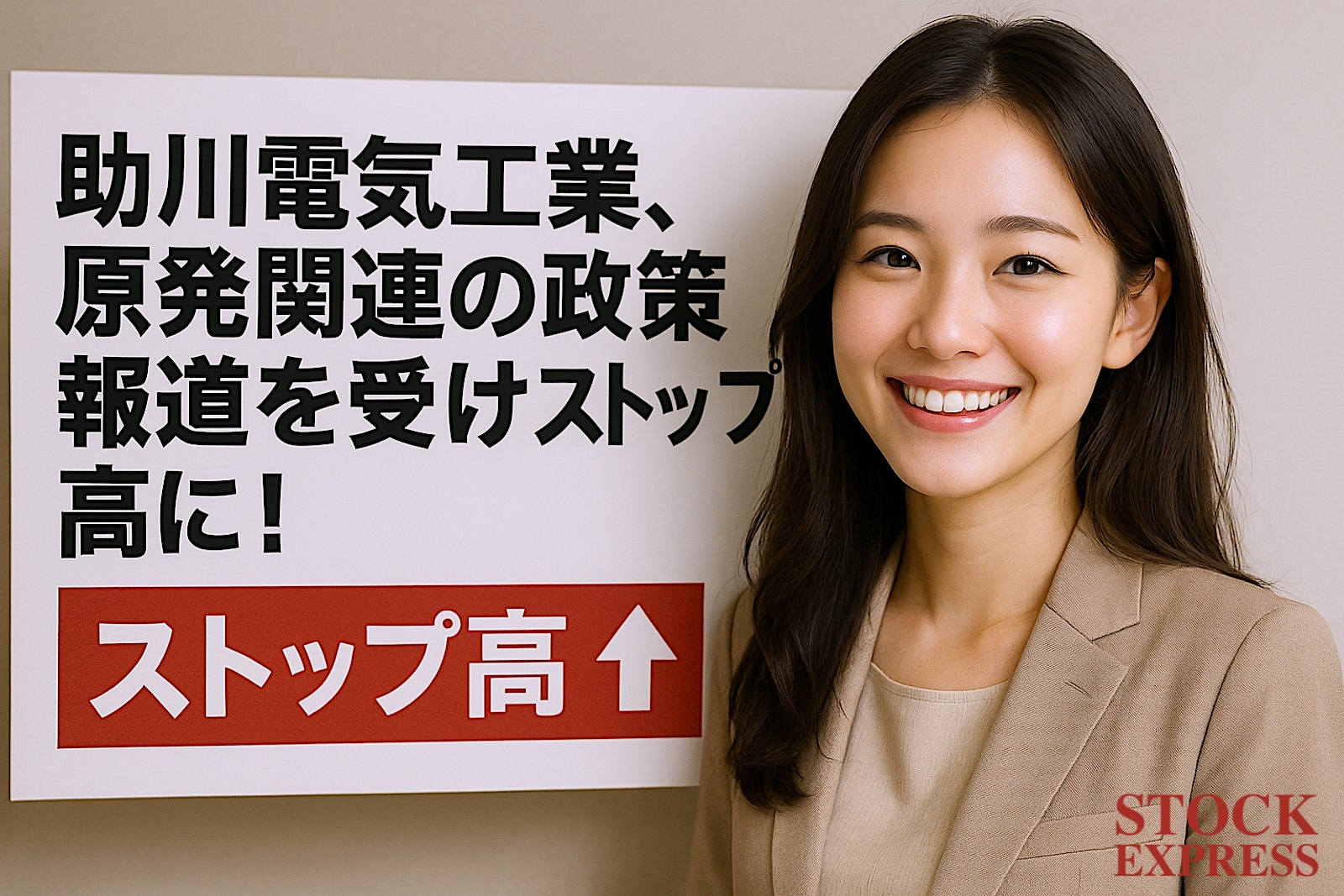 助川電気工業、原発関連の政策報道を受けストップ高に！