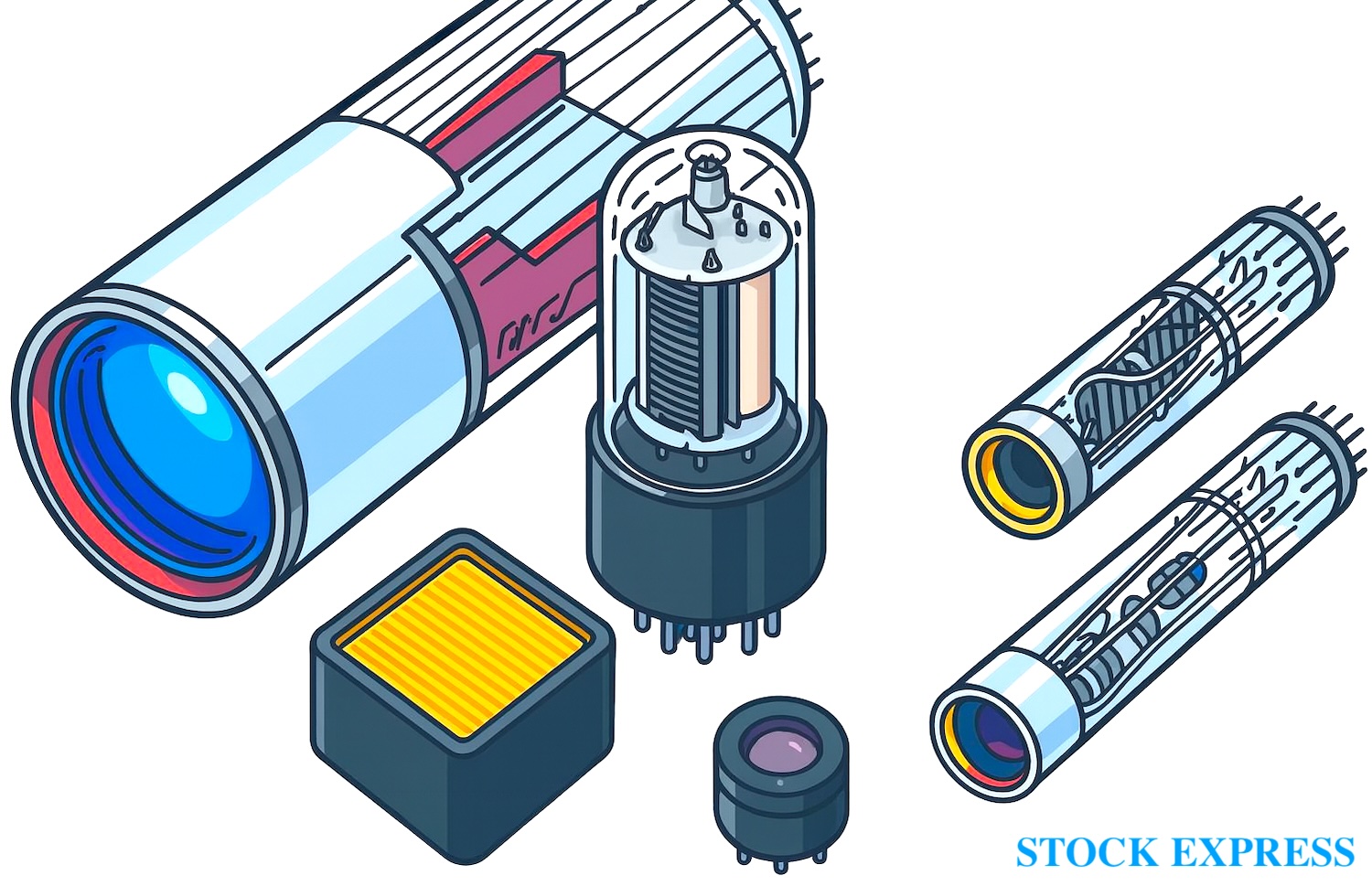 光電子増倍管（PMT）イメージイラスト / STOCK EXPRESS