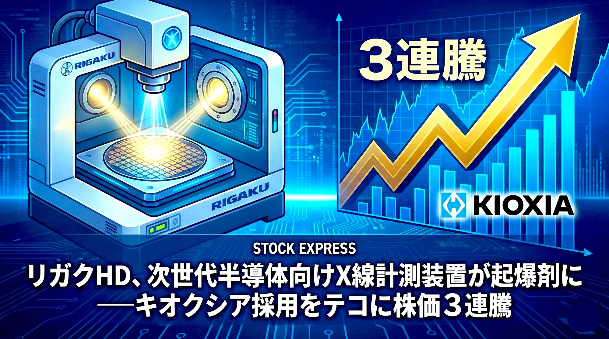 リガクHD、次世代半導体向けX線計測装置が起爆剤に ――キオクシア採用をテコに株価3連騰