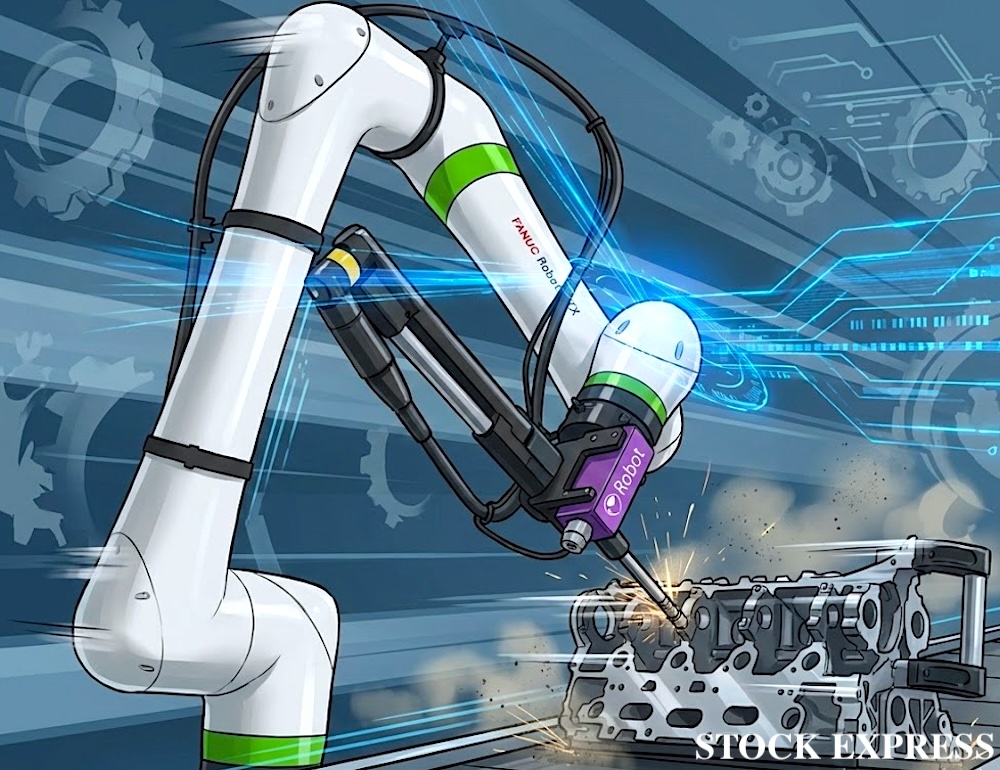 ネジを締めるAIロボットのイメージ