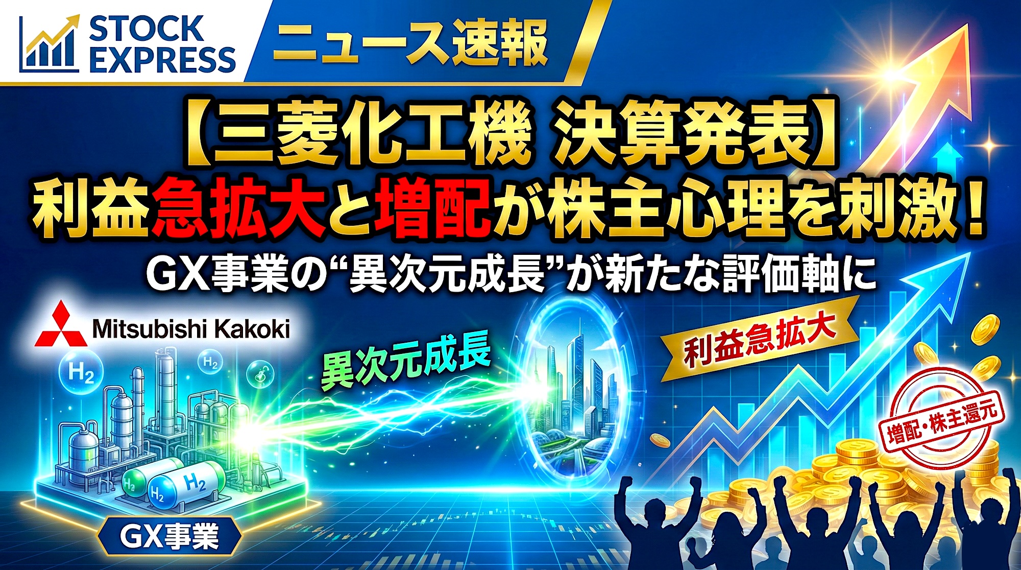 【三菱化工機 決算発表】利益急拡大と増配が株主心理を刺激！GX事業の“異次元成長”が新たな評価軸に
