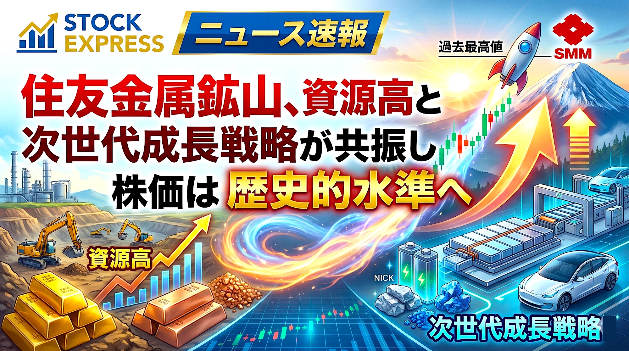 住友金属鉱山、資源高と次世代成長戦略が共振し株価は歴史的水準へ