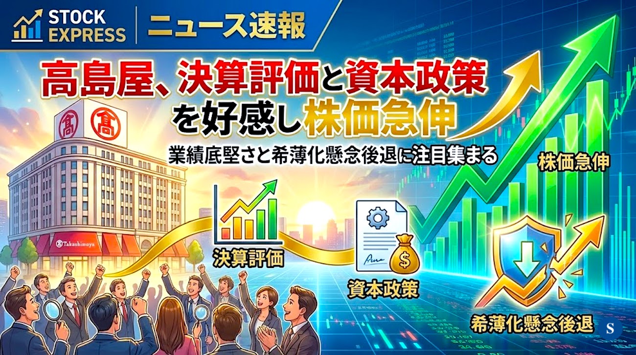 高島屋、決算評価と資本政策を好感し株価急伸――業績底堅さと希薄化懸念後退に注目集まる