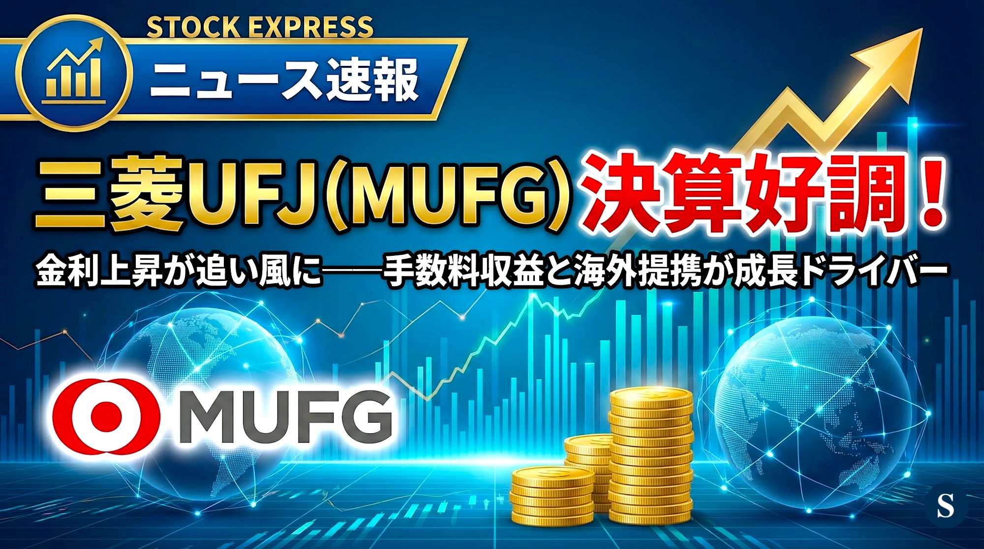 三菱UFJ（MUFG）決算好調！金利上昇が追い風に――手数料収益と海外提携が成長ドライバー
