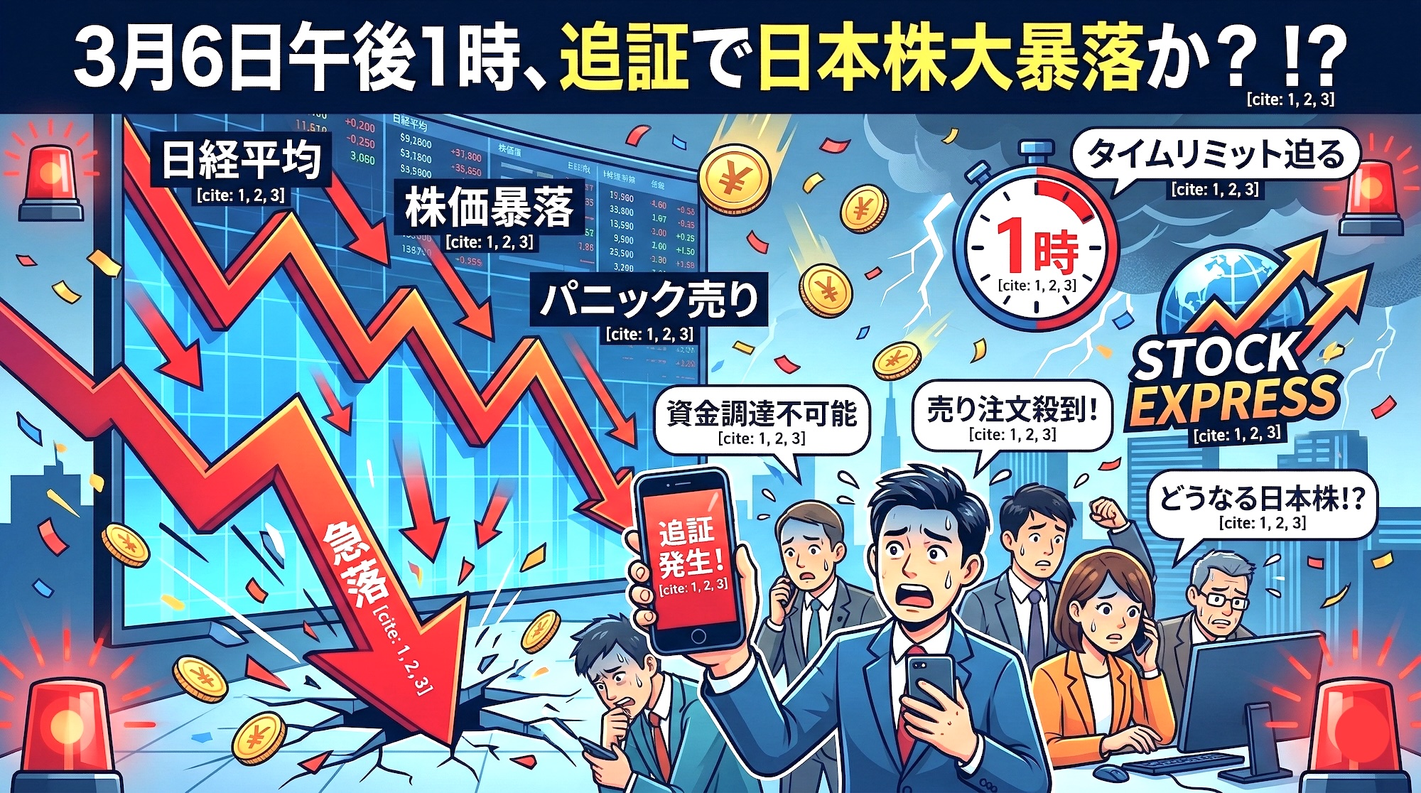 3月6日午後1時、追証で日本株大暴落か！？