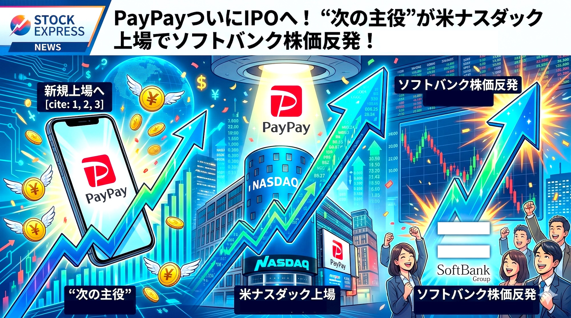 PayPayついにIPOへ！“次の主役”が米ナスダック上場でソフトバンク株価反発！